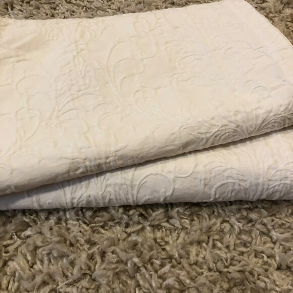 Nicole Miller Other - Nicole Miller Curtain Panels Matelasse Ivory 36"x74" Hidden Tab Artelier Cotton